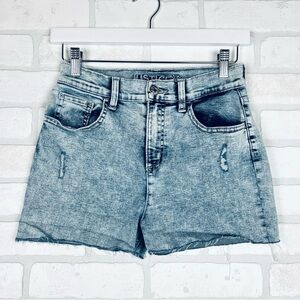 Justice Premium Denim Girls Jean Short Light Blue Acid Wash‎ Shorts Size 16